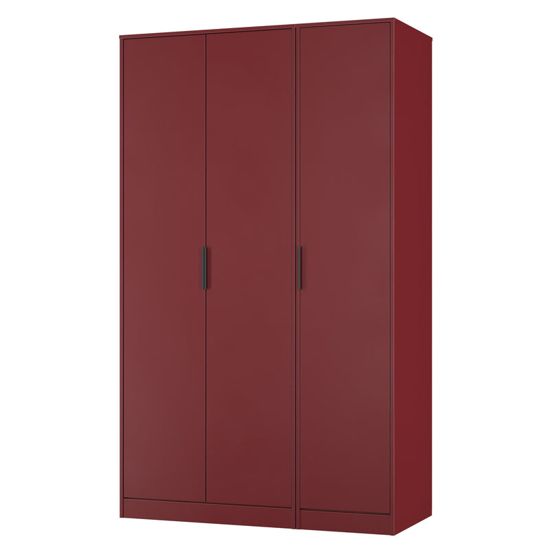 Havana Ready Assembled 3 Door Wardrobe in Red Matt