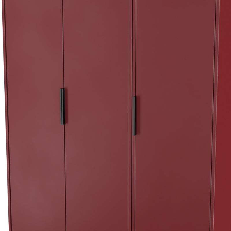 Havana Ready Assembled 3 Door Wardrobe in Red Matt