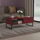 Havana Ready Assembled 1 Drawer Coffee Table in Red Matt