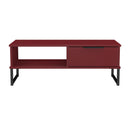 Havana Ready Assembled 1 Drawer Coffee Table in Red Matt