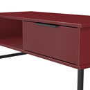 Havana Ready Assembled 1 Drawer Coffee Table in Red Matt
