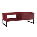 Havana Ready Assembled 1 Drawer Coffee Table in Red Matt
