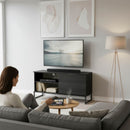 Havana 1 Door Open Shelf TV Unit In Black Ash