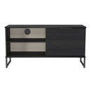 Havana 1 Door Open Shelf TV Unit In Black Ash