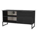 Havana 1 Door Open Shelf TV Unit In Black Ash