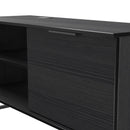 Havana 1 Door Open Shelf TV Unit In Black Ash
