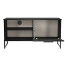 Havana 1 Door Open Shelf TV Unit In Black Ash