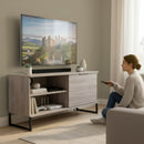 Havana 1 Door Open Shelf TV Unit In Grey Oak