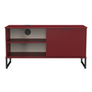 Havana 1 Door Open Shelf TV Unit In Red Matt
