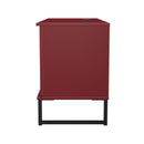 Havana 1 Door Open Shelf TV Unit In Red Matt