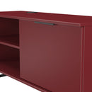Havana 1 Door Open Shelf TV Unit In Red Matt
