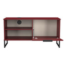 Havana 1 Door Open Shelf TV Unit In Red Matt