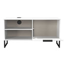 Havana 1 Door Open Shelf TV Unit In White Matt