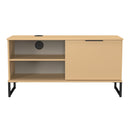 Havana 1 Door Open Shelf TV Unit In Yellow Matt