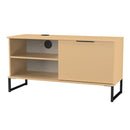 Havana 1 Door Open Shelf TV Unit In Yellow Matt