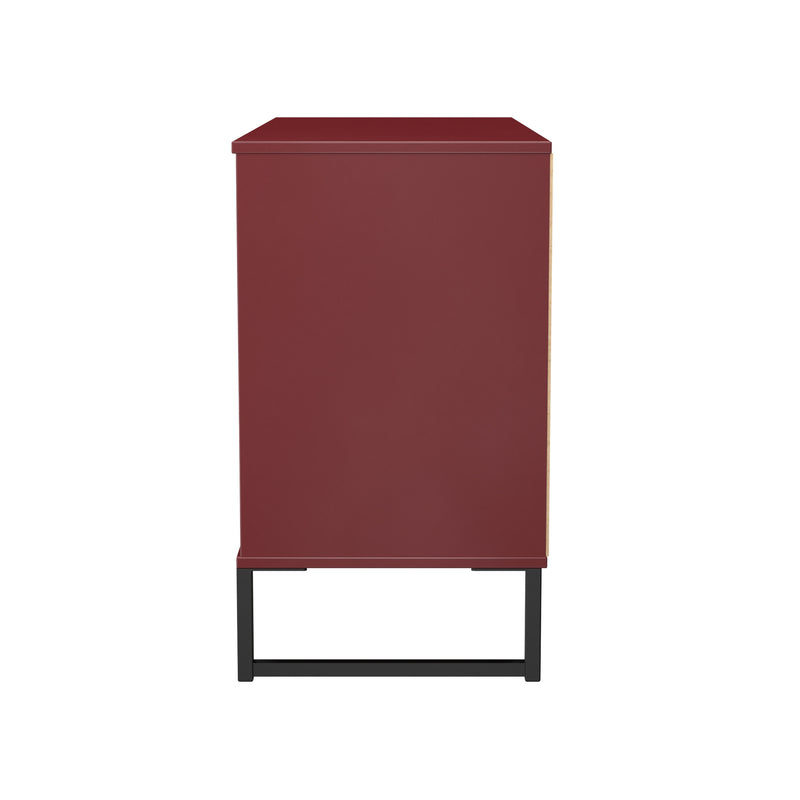 Havana Ready Assembled 3 Drawer TV Unit in Red Matt
