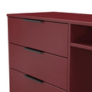 Havana Ready Assembled 3 Drawer TV Unit in Red Matt