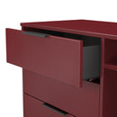Havana Ready Assembled 3 Drawer TV Unit in Red Matt
