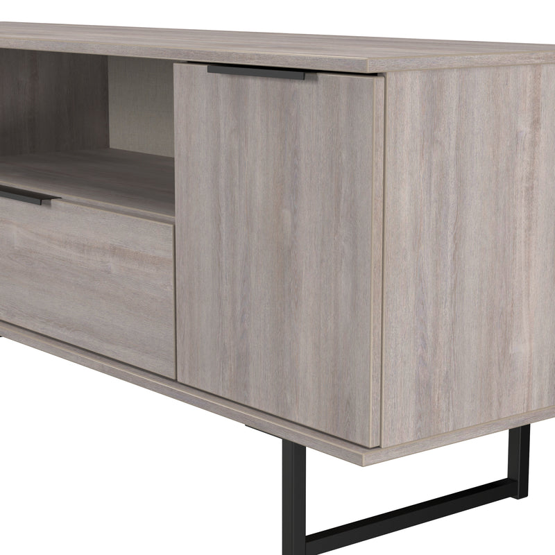 Havana Ready Assembled 2 Door 1 Drawer Wide TV Unit in Grey Oak