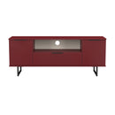 Havana Ready Assembled 2 Door 1 Drawer Wide TV Unit in Red Matt