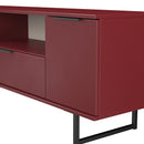 Havana Ready Assembled 2 Door 1 Drawer Wide TV Unit in Red Matt