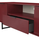 Havana Ready Assembled 2 Door 1 Drawer Wide TV Unit in Red Matt