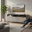Havana Multi-Media Large TV Unit With 3 Drop Doors In Dusk Grey
