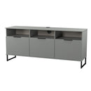 Havana Multi-Media Large TV Unit With 3 Drop Doors In Dusk Grey