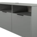 Havana Multi-Media Large TV Unit With 3 Drop Doors In Dusk Grey