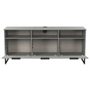 Havana Multi-Media Large TV Unit With 3 Drop Doors In Dusk Grey