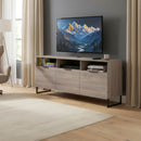 Havana Multi-Media Large TV Unit With 3 Drop Doors In Grey Oak