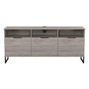 Havana Multi-Media Large TV Unit With 3 Drop Doors In Grey Oak