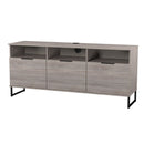 Havana Multi-Media Large TV Unit With 3 Drop Doors In Grey Oak
