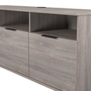 Havana Multi-Media Large TV Unit With 3 Drop Doors In Grey Oak