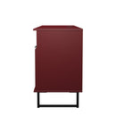 Havana Multi-Media Large TV Unit With 3 Drop Doors In Red Matt