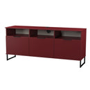 Havana Multi-Media Large TV Unit With 3 Drop Doors In Red Matt