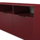 Havana Multi-Media Large TV Unit With 3 Drop Doors In Red Matt