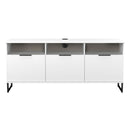 Havana Multi-Media Large TV Unit With 3 Drop Doors In White Matt