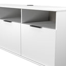 Havana Multi-Media Large TV Unit With 3 Drop Doors In White Matt