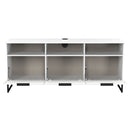 Havana Multi-Media Large TV Unit With 3 Drop Doors In White Matt