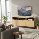 Havana Multi-Media Large TV Unit With 3 Drop Doors In Yellow Matt