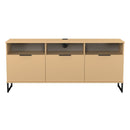 Havana Multi-Media Large TV Unit With 3 Drop Doors In Yellow Matt