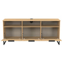 Havana Multi-Media Large TV Unit With 3 Drop Doors In Yellow Matt