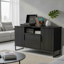Havana Multi-Media Medium TV Unit In Black Ash