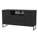 Havana Multi-Media Medium TV Unit In Black Ash
