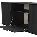 Havana Multi-Media Medium TV Unit In Black Ash