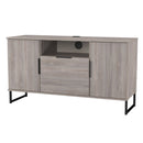 Havana Multi-Media Medium TV Unit In Grey Oak