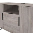 Havana Multi-Media Medium TV Unit In Grey Oak