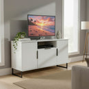 Havana Multi-Media Medium TV Unit In White Matt