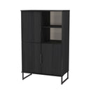 Havana Multi-Media Highboard Unit In Black Ash